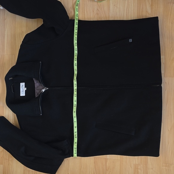 Calvin Klein Men's Classic Stand Collar Jacket Black Coat Size L - Picture 9 of 10